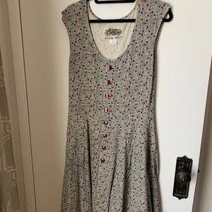 Effie’s heart confetti print dress with front buttons XL X-Large